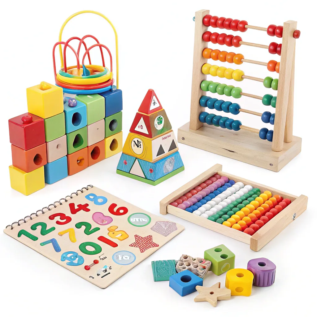 Colorful assortment of educational toys