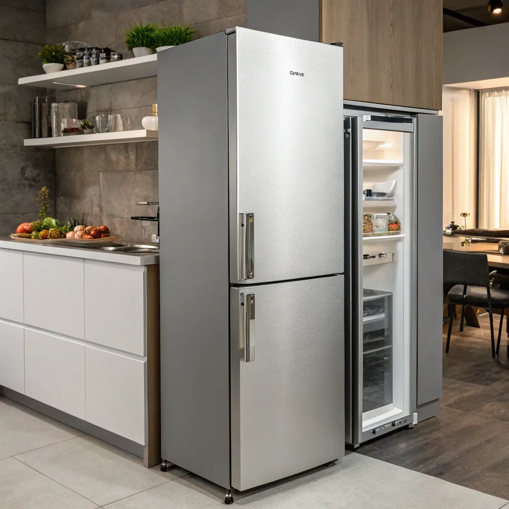 Modern Stainless Steel Refrigerator